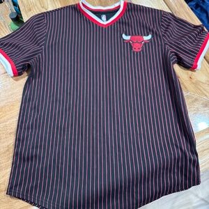 Vintage NBA Chicago Bulls #66 pullover Jersey Pinstripe Mens Large L by U